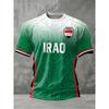 2027 Iraq Team Soccer Jersey Breathable Quick-Dry Green Football Shirt with Print for Fans Training Summer Colthing Tees Top