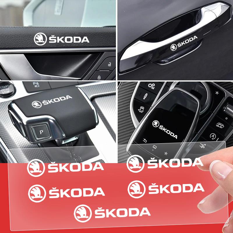 Car Badge Sticker Full Body Wheel Decals Emblem Stickers For Skoda Fabia 1 2 Octavia A7 Superb Rapid Yeti Karoq Vision VRS Kamiq  JT3