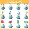 Theme Ocean Cake Flags Mermaid Starfish Turtle Decor For Supplies Celebration