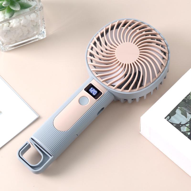 2026 Handheld Digital Fan - Multi-Speed, Strong Wind, USB Rechargeable, Portable Electric Fan