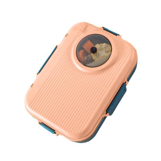 1 комплект контейнера для пищевых продуктов объемом 1100 мл, 3 отделения, ланч-бокс Bento из нержавеющей стали, не содержащий BPA, с