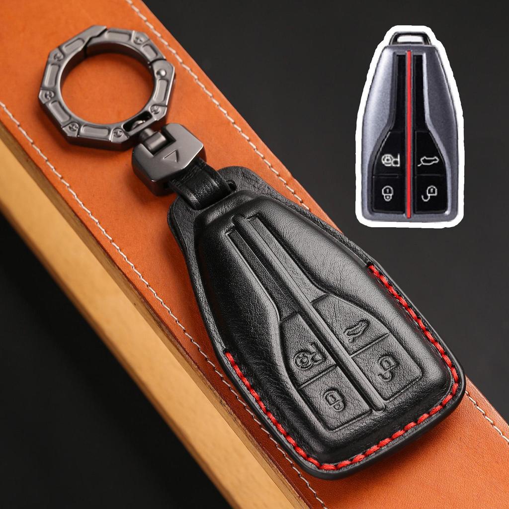 Высококачественный кожаный чехол для ключей для моделей Hongqi HS5/HS7 2022 года — мужской аксессуар