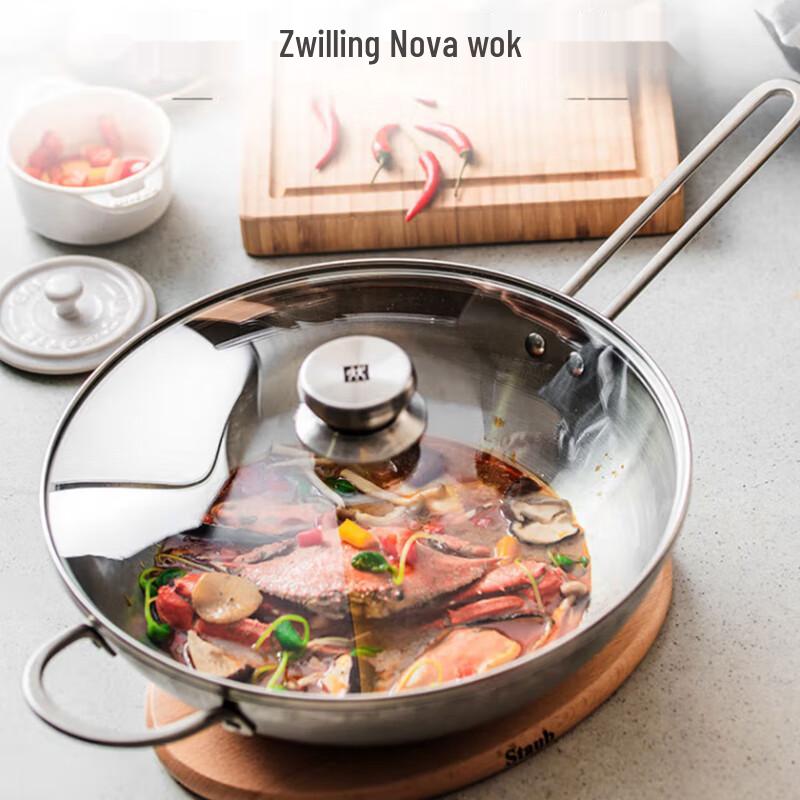 ZWILLING TWIN Nova III 30cm Wok 5-Piece Stainless Steel Cookware Set
