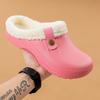 Fashion Waterproof Mule Clogs Men Slippers Winter Warm Unisex Fur Slippers House Room Slippers Trend Indoor Floor Shoes Slides For Women