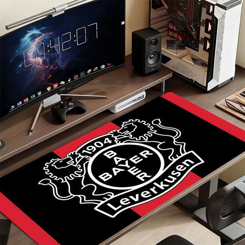 Bayer 04 Mouse Pad, Large Gaming Desk Mat, Non-slip XXL Mousepad for Laptop & Tablet, Mini PC Playmat with Stitched Edges