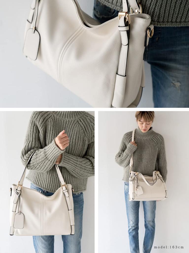 Сумка-тоут Vita Felice с ручками-ремнями для женщин [VITAFELICE] 2-way bsib-p3702x (слоновая кость)