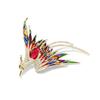 Phoenix Brooch Handmade Enamel Lapel Pin Chinese Style Bird Animal
