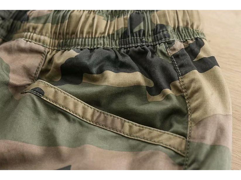 Summer Men's Korean Cotton Camouflage Elastic Waistband Casual Loose Work Leggings