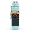 1PC Pug Dog Peeking Frame Print 750ml Color Plastic Sports Water Bottle Leakproof Flip Straw Lid For Sports Office Home Use