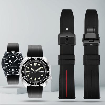 Водонепроницаемый силиконовый ремешок для часов, подходит для Mido Tissot Citizen Seiko, удлиненный резиновый браслет, мужской женский 20 22 мм, ремешок с быстрой заменой