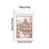 50pcs/pack Retro Dreamy Material Paper Illusion Scrapbook Background DIY Decorative Stickers Dark Castle