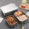 Stainless Steel Bento Box Metal Lunch Box Food Storage Containers with Lockable Clips Lunch Snack Boxes for Work,School