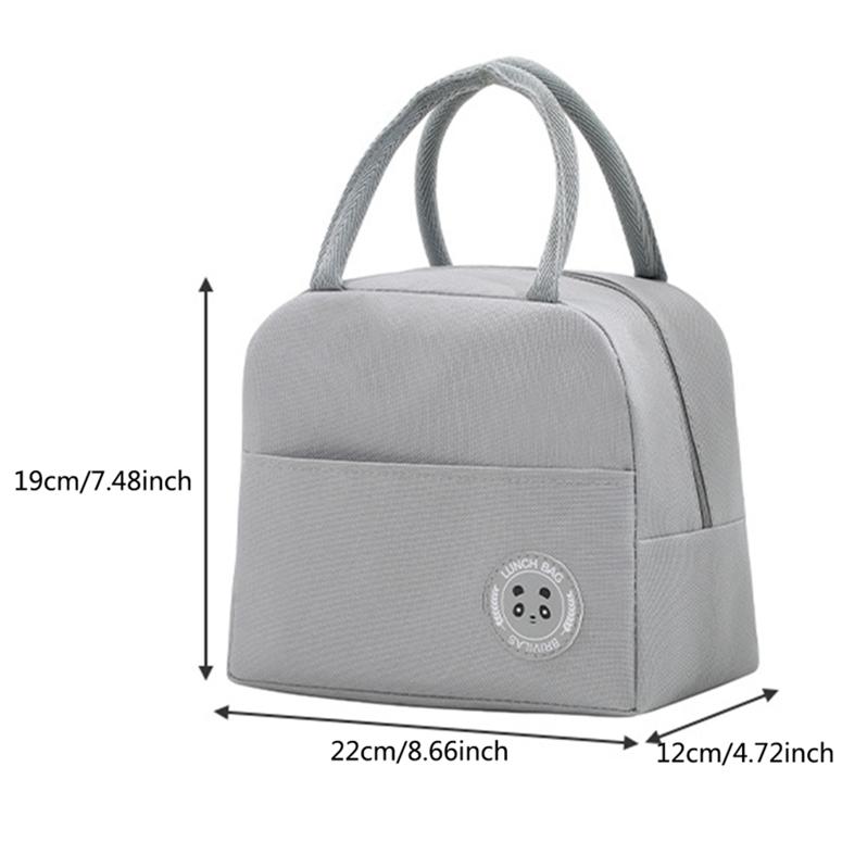 Унисекс Портативная сумка из ткани Оксфорд с медведем Бенто, повседневная сумка для пикника на открытом воздухе