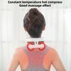 Массажер для шеи с 6 режимами вибрации, 15 уровнями интенсивности, перезаряжаемый, портативный, для головы, с подогревом, эргономичный, электрический массажер