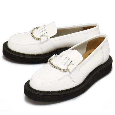 Туфли из кожи HAMILTON BUXTON IVC с резиновой подошвой 031 БЕЛЫЕ [George Cox] UK9-Approx. 28,0 см