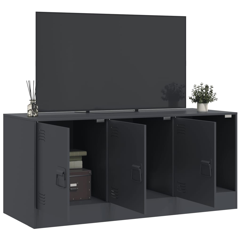 TV Stand Anthracite 99 x 39 x 44 cm Steel
