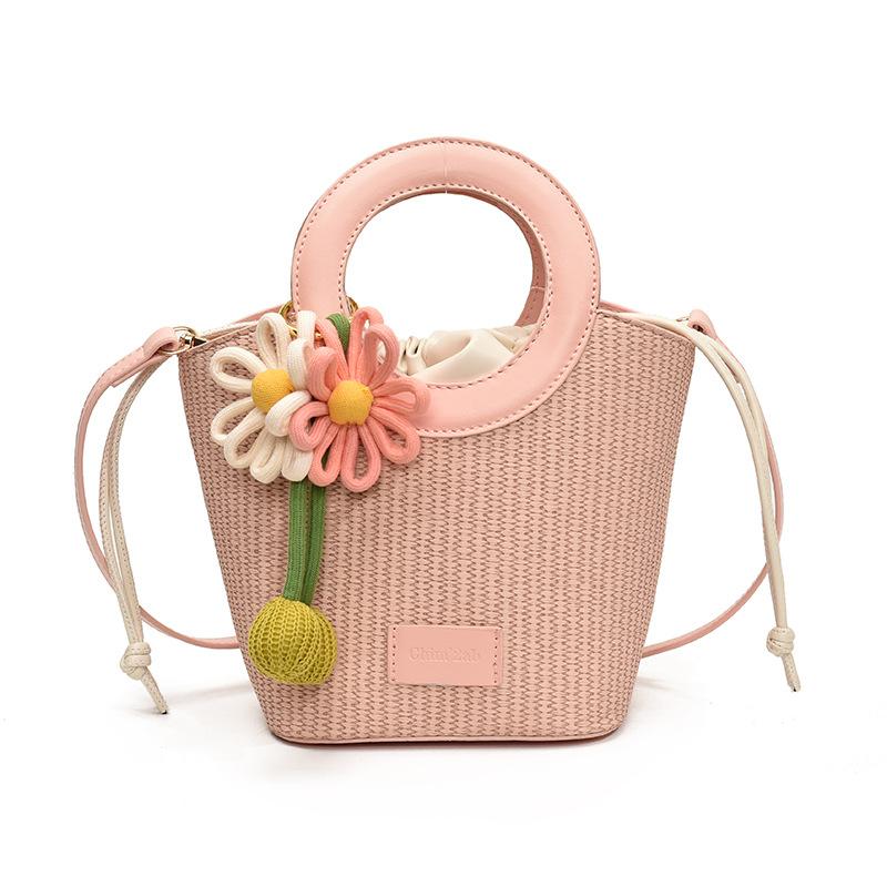 2025 Summer Fashion Handbag - Stylish Crossbody Tote Bag for Women, Cute Boho Straw Basket Purse, Versatile Casual Shoulder Bag