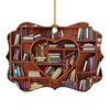 Heart Shaped Christmas Ornament Acrylic Bookshelf Xmas Tree Hanging Decorations 2D Flat