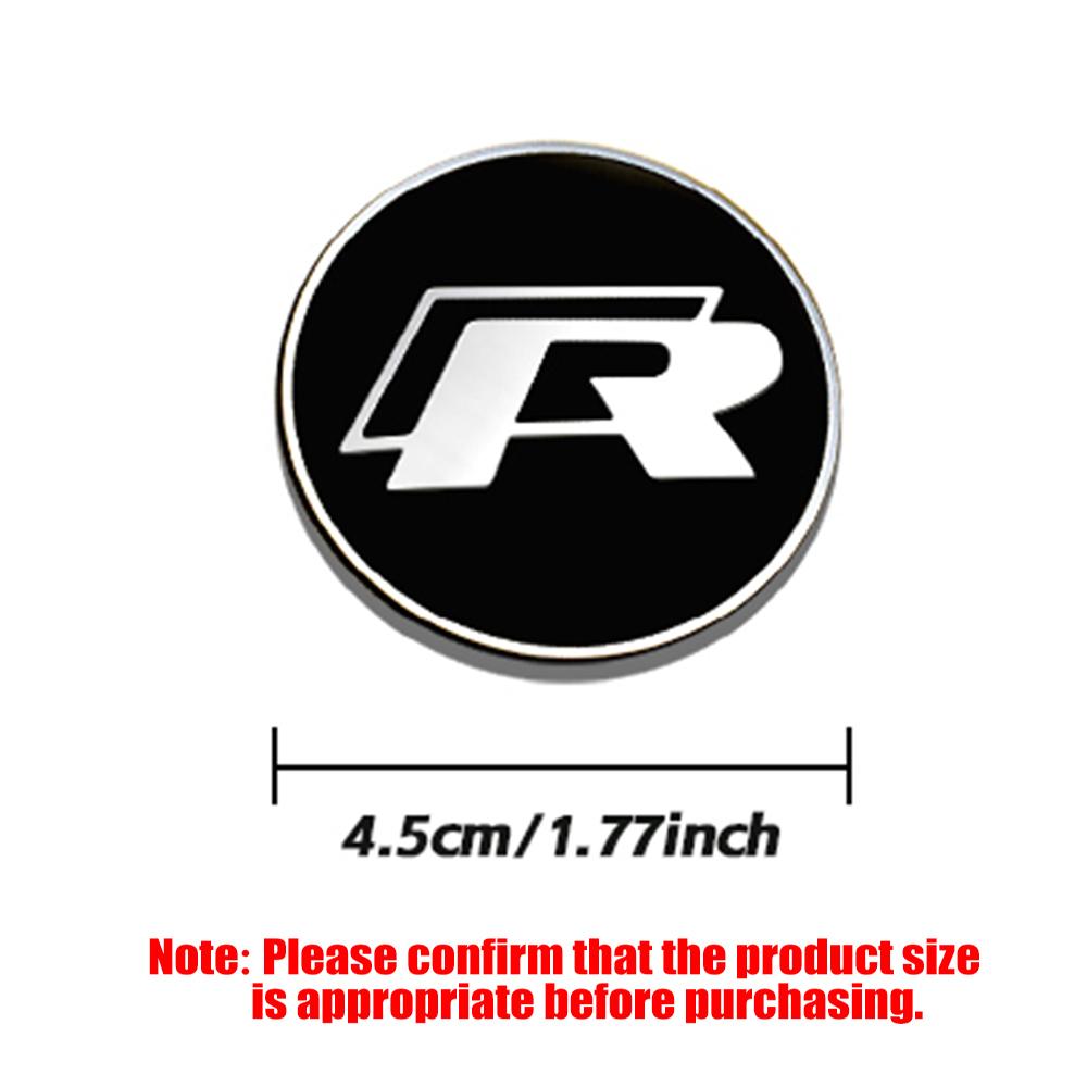 3D Aluminum 45/50MM Car Steering Wheel Emblem Sticker For Volkswagen VW R GTI ABT Golf Polo Tiguan Passat Sharan 4 Motion Touran ZG9