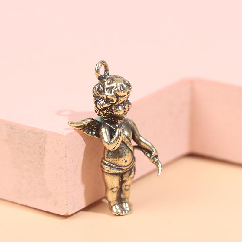 Brass Angel Wings Pendants For Necklaces Solid Copper Key Chains Diy Accessories