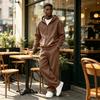 Мужской спортивный костюм из 2 предметов: свободная куртка на молнии и спортивные штаны. Повседневный, универсальный.