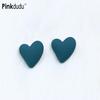 Серьги-гвоздики в форме сердца, милые, акриловые, миниатюрные, разноцветные, простые, повседневные, модная бижутерия PD2233