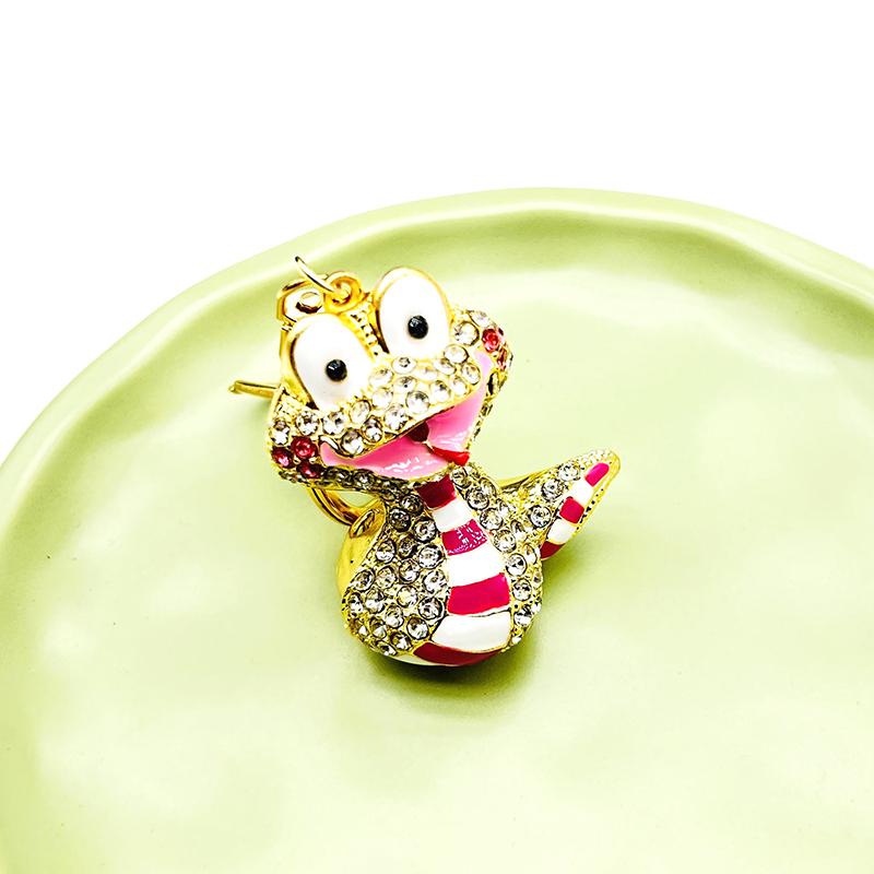 Креативные милые мультяшные бриллиантовые гвоздики капельное масло зодиак змея сплав животные сумки подвески аксессуары креативные подарки