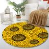 Sunflower Pattern Round Carpet Design Print round rug, living room, bedroom, playroom carpet, non slip floor mat, gift