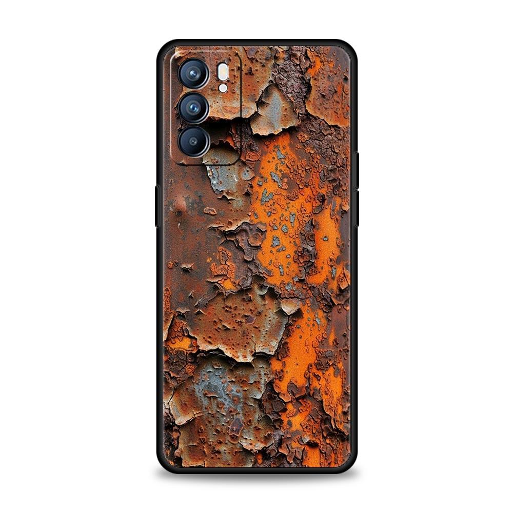 Винтажный индустриальный стиль Ржавый чехол для телефона Для Oppo Reno 13 12 11 10 7 F Find X5 X6 A98 A80 A79 A78 A57 A54 A31 A17 Pro Мягкий ТПУ