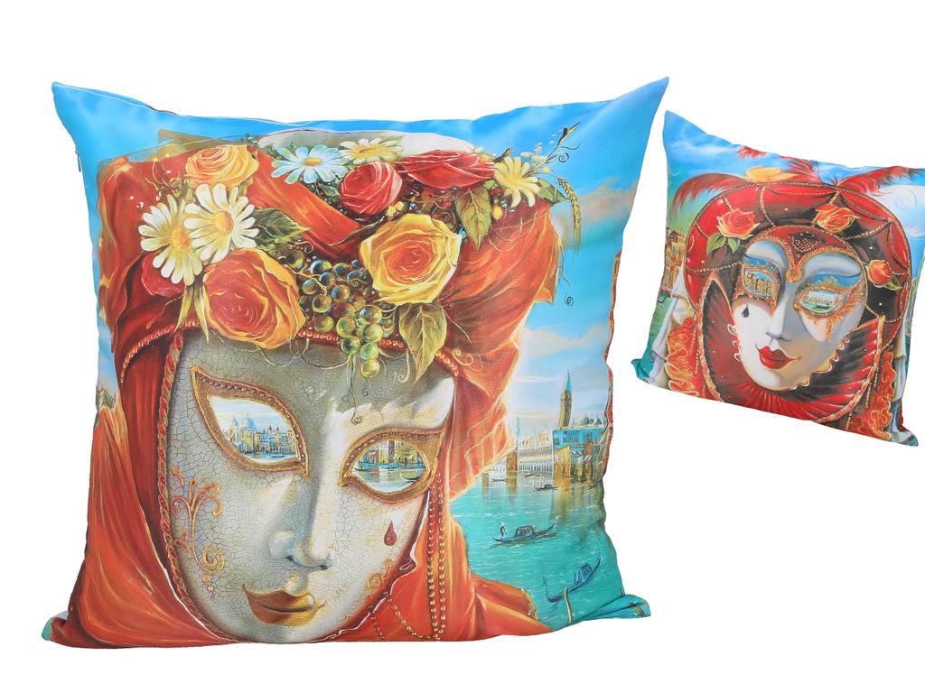 Decorative Pillowcase Alex Levin Venetian Mask Filling