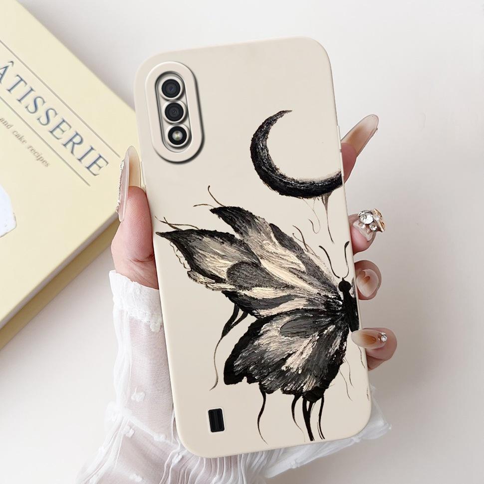 Чехол для Samsung Galaxy A01 Модный Чехол с Рисунком Цветов Мягкий Матовый ТПУ Чехол для Телефона для Samsung A01 GalaxyA01 SM-A015F ТПУ