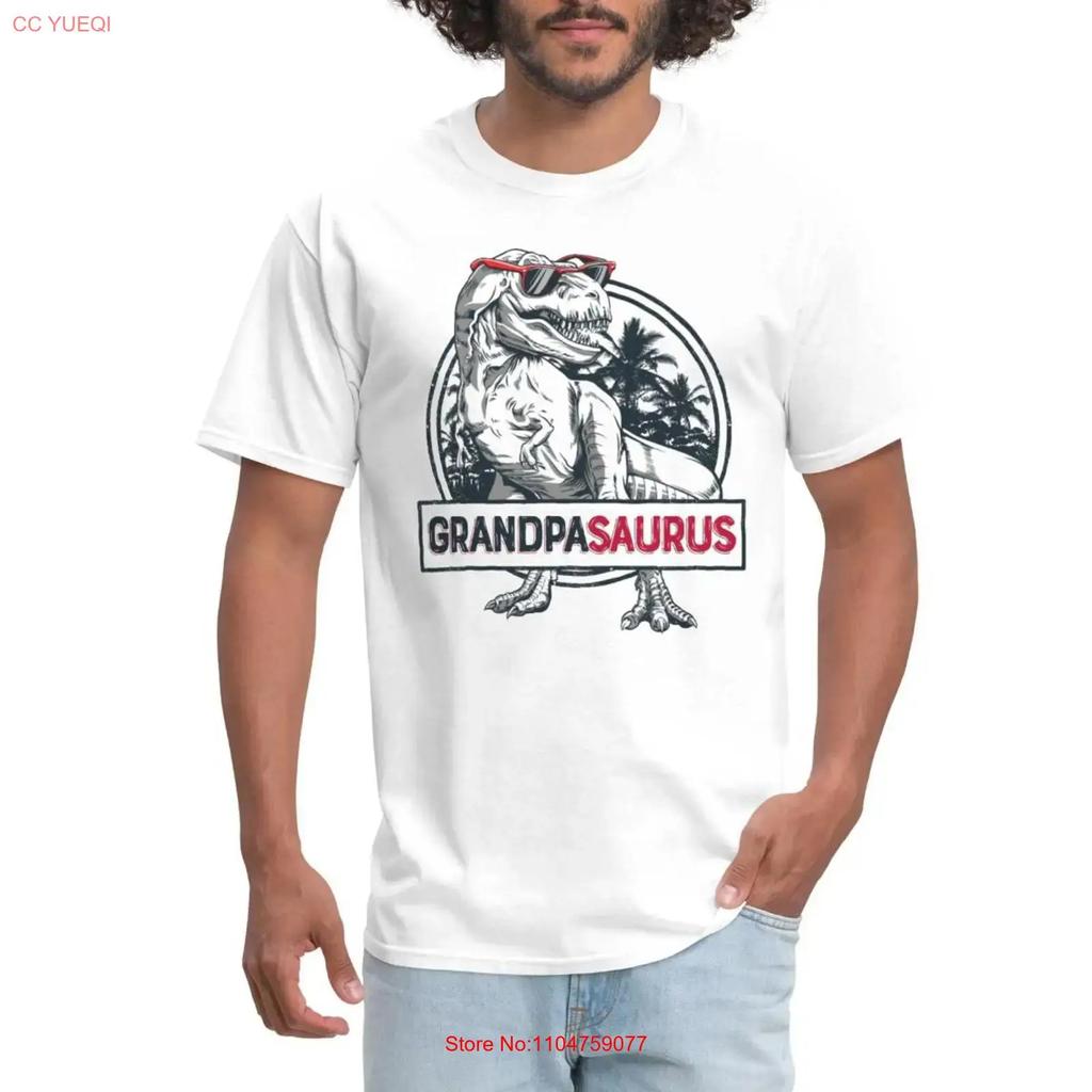 HOT Matching Family Dinosaur Grandpasaurus Mens T Shirt vintage Washed Top For Everyday Wear Stretched Comfortable Unisex Soft