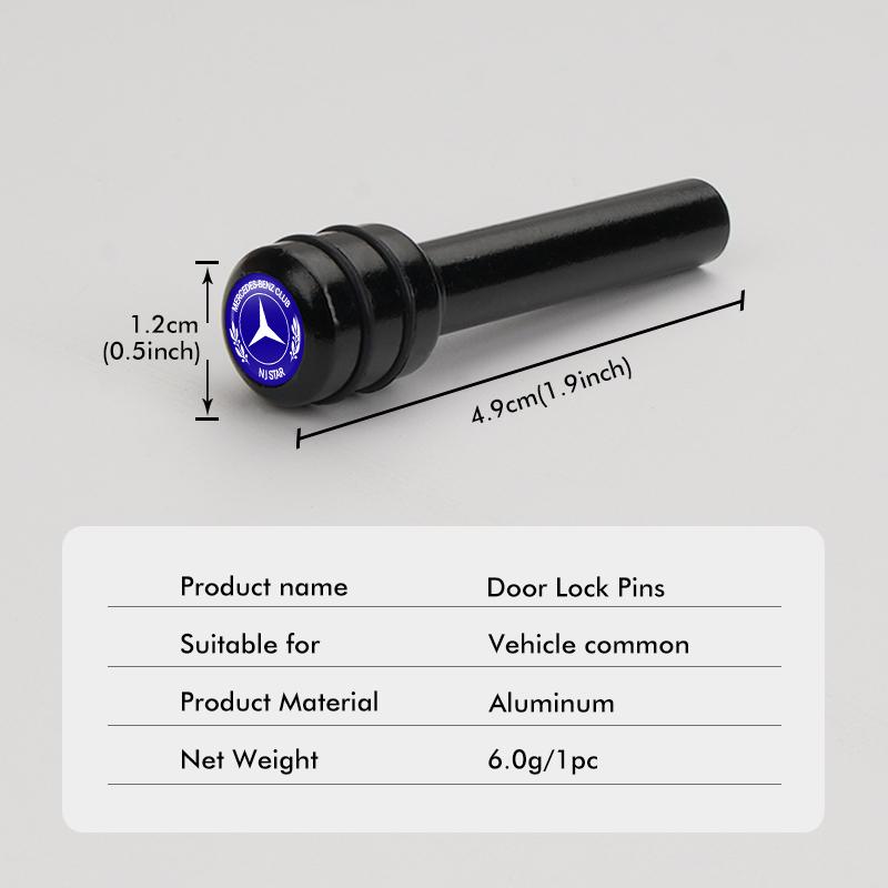 AABHA1 Car Door Lock Pin Knob Pull Security Insurance Accessories For Mercedes Benz AMG A C E S G Class W201 W210 W108 W204 W205 W203