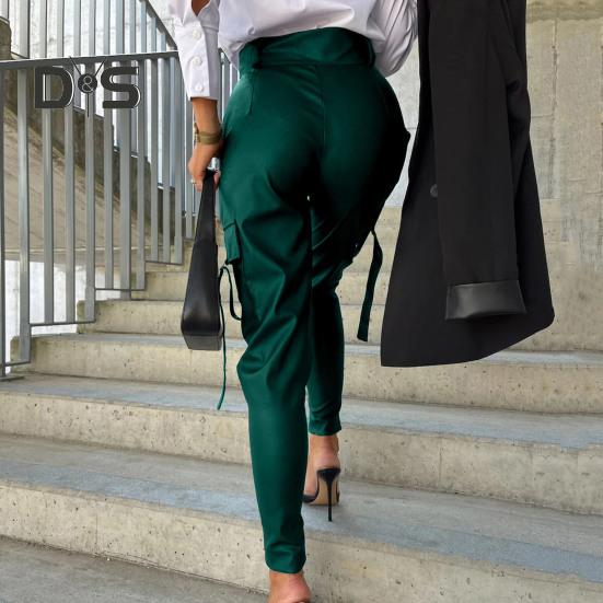 Женские брюки из гладкой искусственной кожи с декором на молнии, облегающие брюки с высокой талией, застежкой-молнией и пуговицами, с несколькими карманами, однотонные брюки-карандаш, длинные брюки