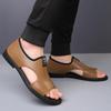 2024 Новый бренд повседневная обувь для отдыха на природе модные мужские тапочки удобная пляжная обувь высококачественные кожаные мужские сандалии на плоской подошве