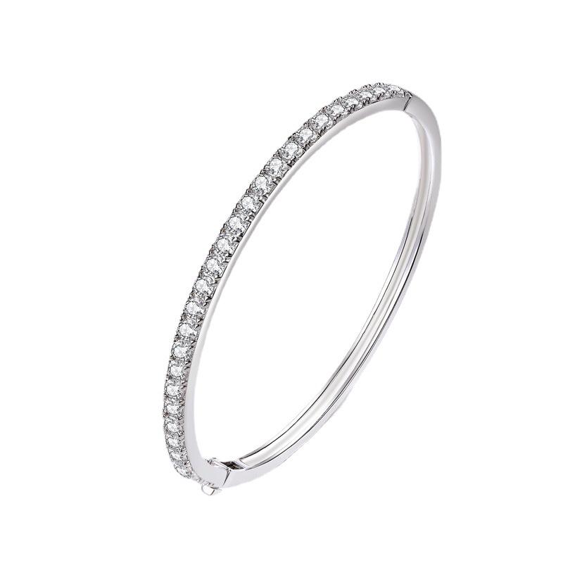 Классический модный интернет-знаменитости S925 Серебряный браслет с бриллиантами для женщин Серебряный браслет с бриллиантами