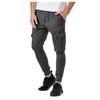 Men's Casual Athletic Fitness Trousers Workwear Pocket Casual Pants Fashion Drawstring Trousers