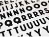 92 Stickers - Alphabet and Numbers - Black