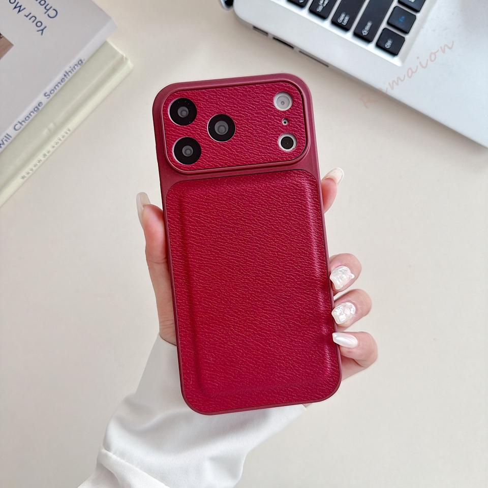 Официальный кожаный магнитный чехол для телефона Для Iphone 17 13 14 1 16 Pro Max 14 1 16 Plus Защитная крышка для беспроводной зарядки