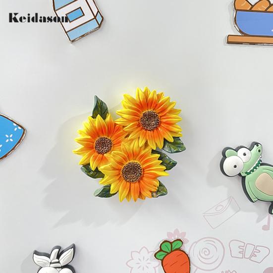 Puntos противоскользящий мультяшный магнит на холодильник в форме смолы, магнит на холодильник в форме растения