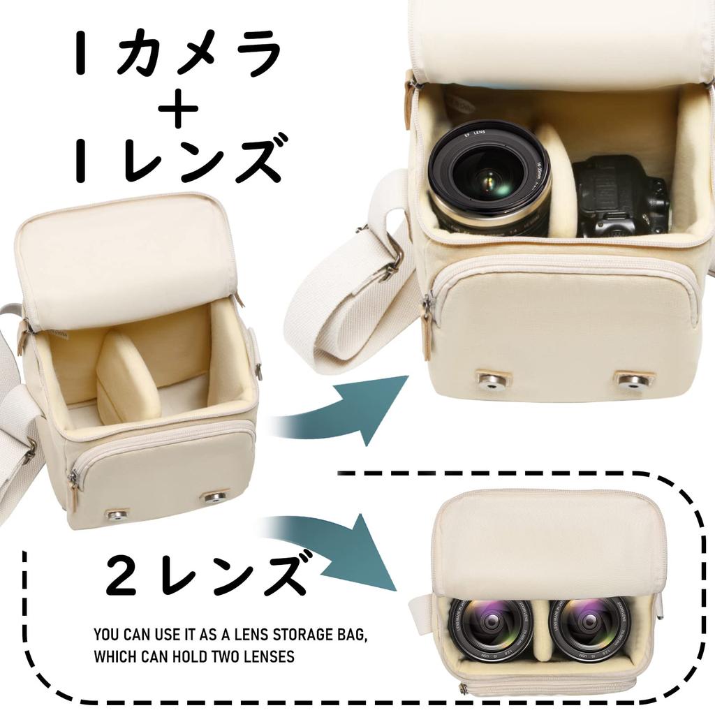 Cwatcun сумка для фотоаппарата на плечо стильная повседневная холщовая материя зеркальная цифровая камера (Бежевый, S)