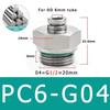 PC Pneumatic Quick Connector 304 Stainless Steel G Thread M5 M6 1/8" 1/4" 3/8" 1/2" BSP External Thread Pipe Water Gas Connector