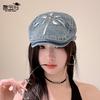 Весенне-летняя литературная беретка, британская ретро-ковбойская кепка, модная кепка с отверстием, открывающая лицо, маленькая кепка с козырьком, детская