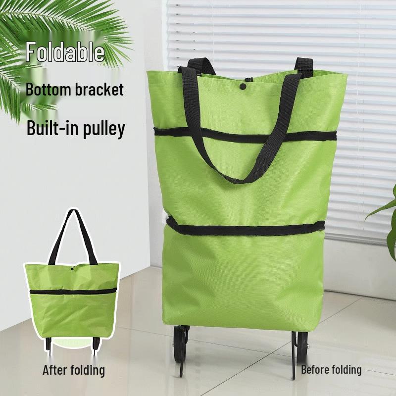 Легкая Складная Тележка для Продуктов на Колесах - Портативная Тележка для Покупок и Бытовая Ручная Тележка