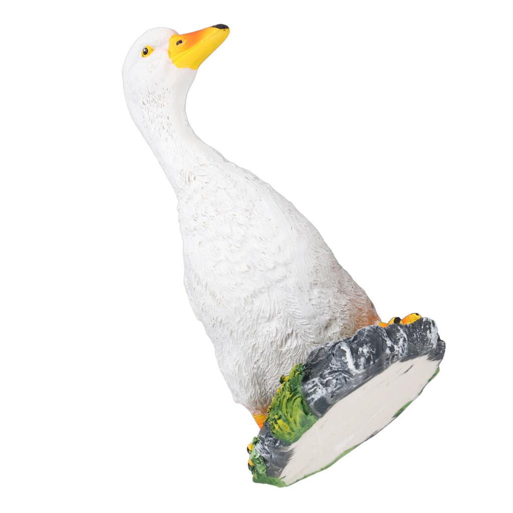 Outdoor Simulation White Duck Statue Landscape Sculpture Courtyard Garden Decoration
