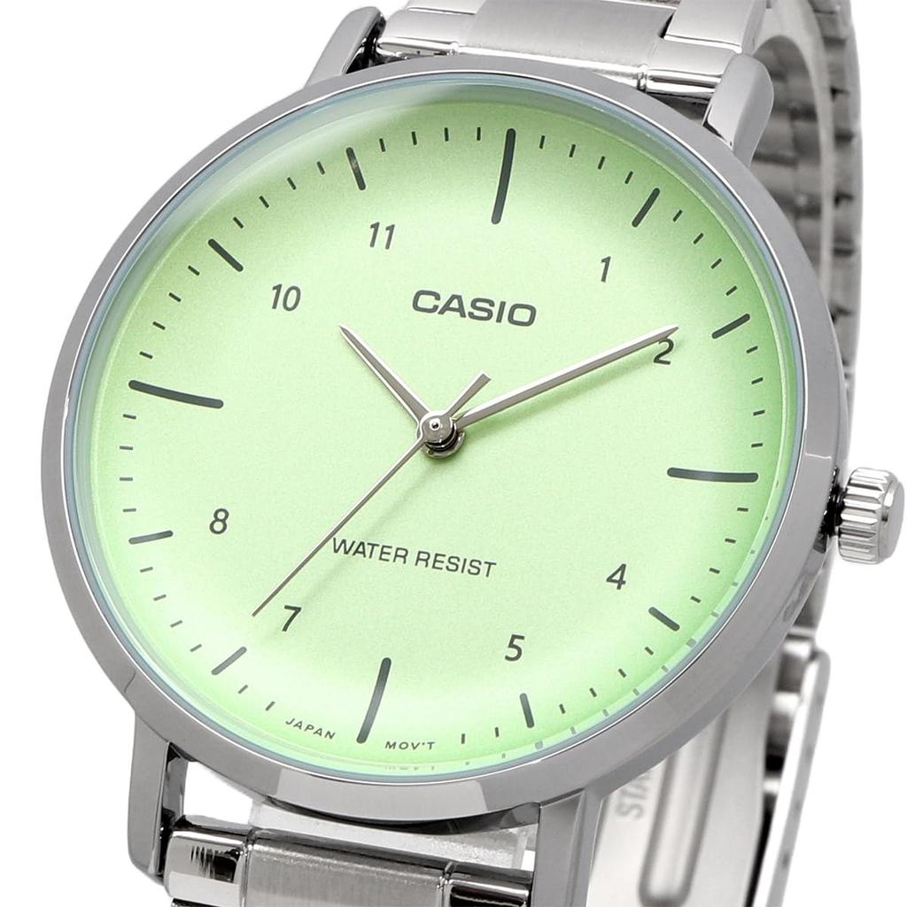 Casio LTP-VT03D-3B аналоговые кварцевые женские часы мятно-зеленый металлический браслет модель для зарубежного рынка