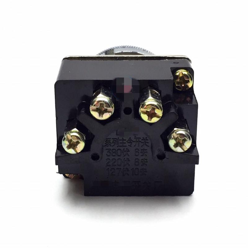 Переключатель-селектор 30мм HKA2-3 DPST 1НО+1НЗ 3П Фиксируемый Поворотный Переключатель Управления 380В 6А 220В 8А 127В 10А