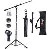 Tlingt Microphone Stand, Boom Straight Microphone Stand, Portable Stand Microphone with Extendable Boom Arm and Deluxe Waterproof Storage Bag, Ideal F