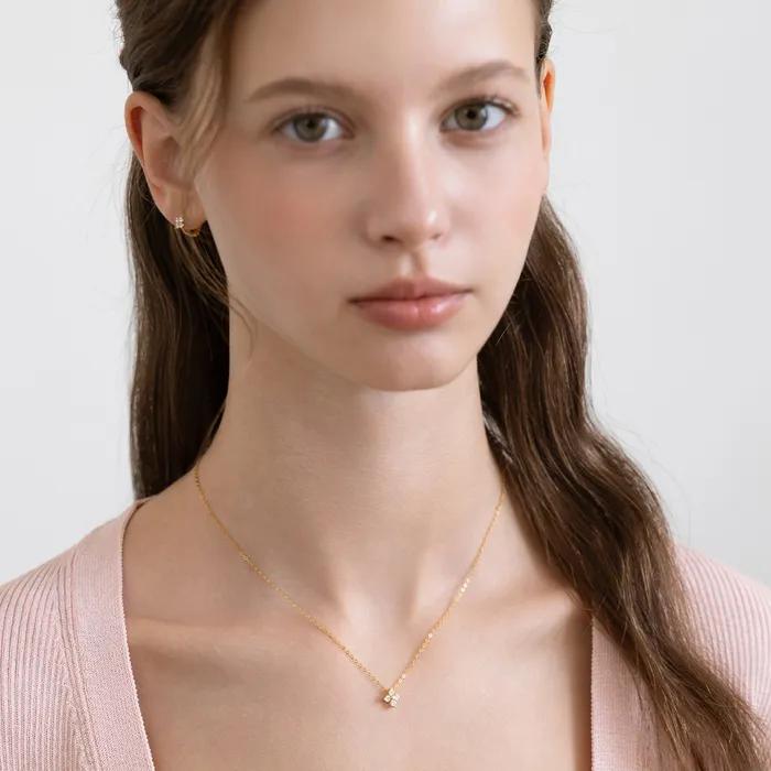 (Серебро 925 пробы) Кулон-ожерелье Petit Fleur NZ2525