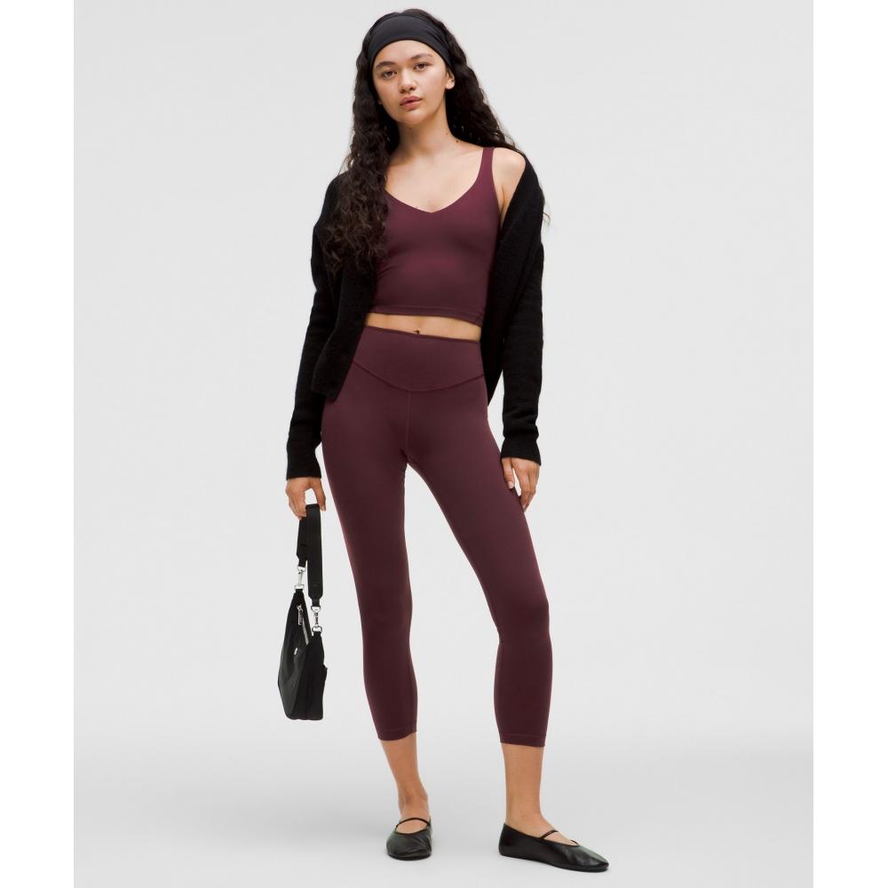 Lululemon Выровняйте верхнюю часть бака, подсветку, поддержку чашки AB, гранат